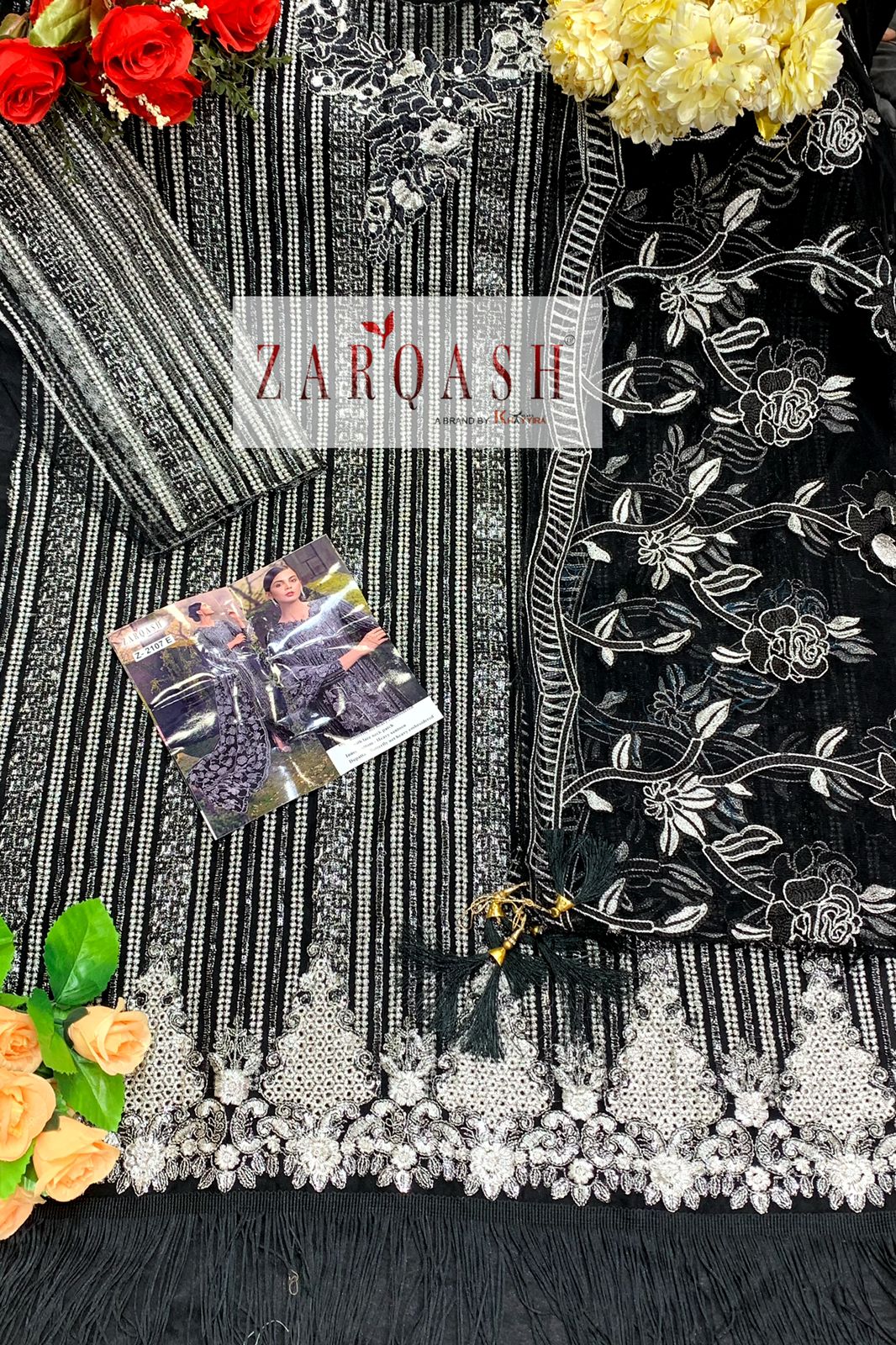 Zarqash Sana Safinaz 2107 Heavy Wedding Wear Pakistani Salwar Kameez Collection
